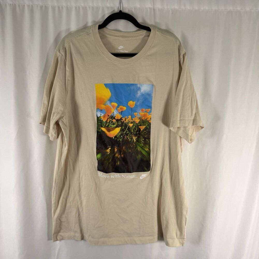Nike Move With Nature Short Sleeve Shirt Men's XXL Yellow Short Sleeve Crewneck